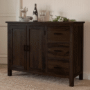 Brisbane Sheesham Wood Storage Cabinet with Three Drawer (Walnut Finish) - Variant 1
