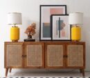 Rubin 4 Door Mango Wood & Cane Door Cabinets and Sideboard - Variant 1