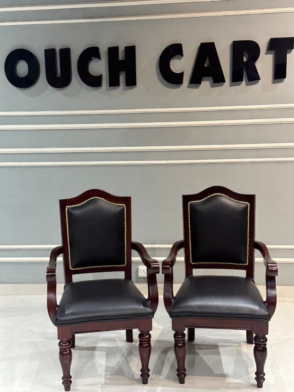 Handmade Pure Sheesham Wooden Chair Armrest Seating Chair Save 21% - Image 2