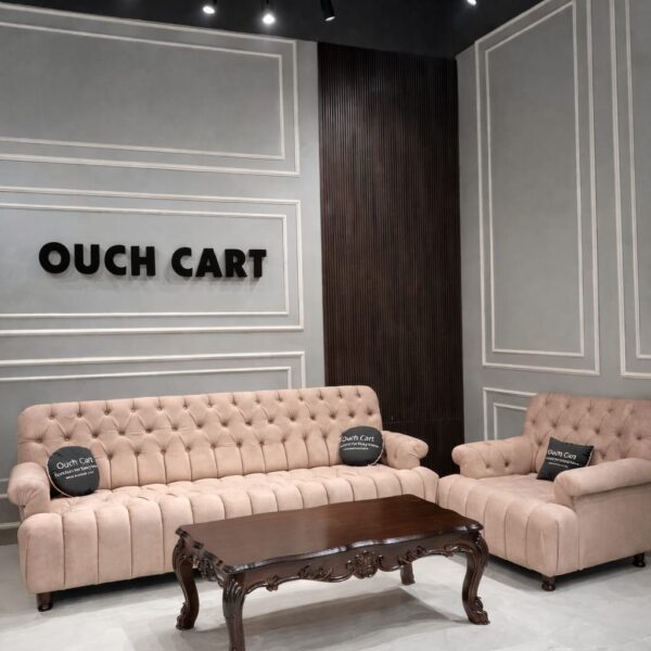 Tufted Sofa Set with Center Table (3 Seater + 1 Seater) | Premium Living Room Furniture