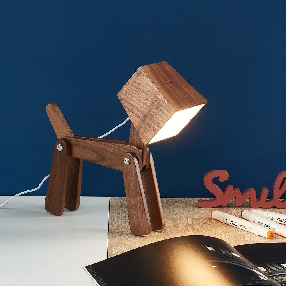 Wooden Dog-Shaped Study lamp - 1 - Image 2