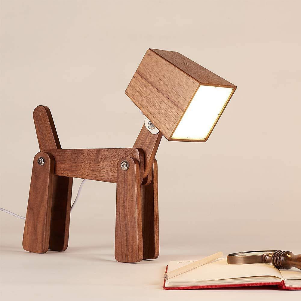 Wooden Dog-Shaped Study lamp - 1