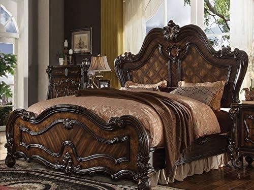 Versailles Queen Wooden  Bed Cherry
