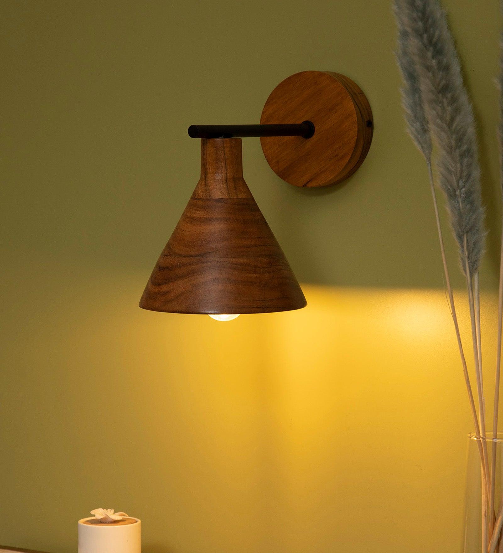 Tubino Wooden Wall Sconce - 1 - Image 2