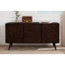 Sheesham Wood Geneva Sideboard with Three Drawer 145x40x75 CM (Walnut Finish) - Variant 1