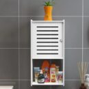 Small & Classy Modern White PVC Wall Mounted Cabinet For Bathroom Essentials - Variant 1