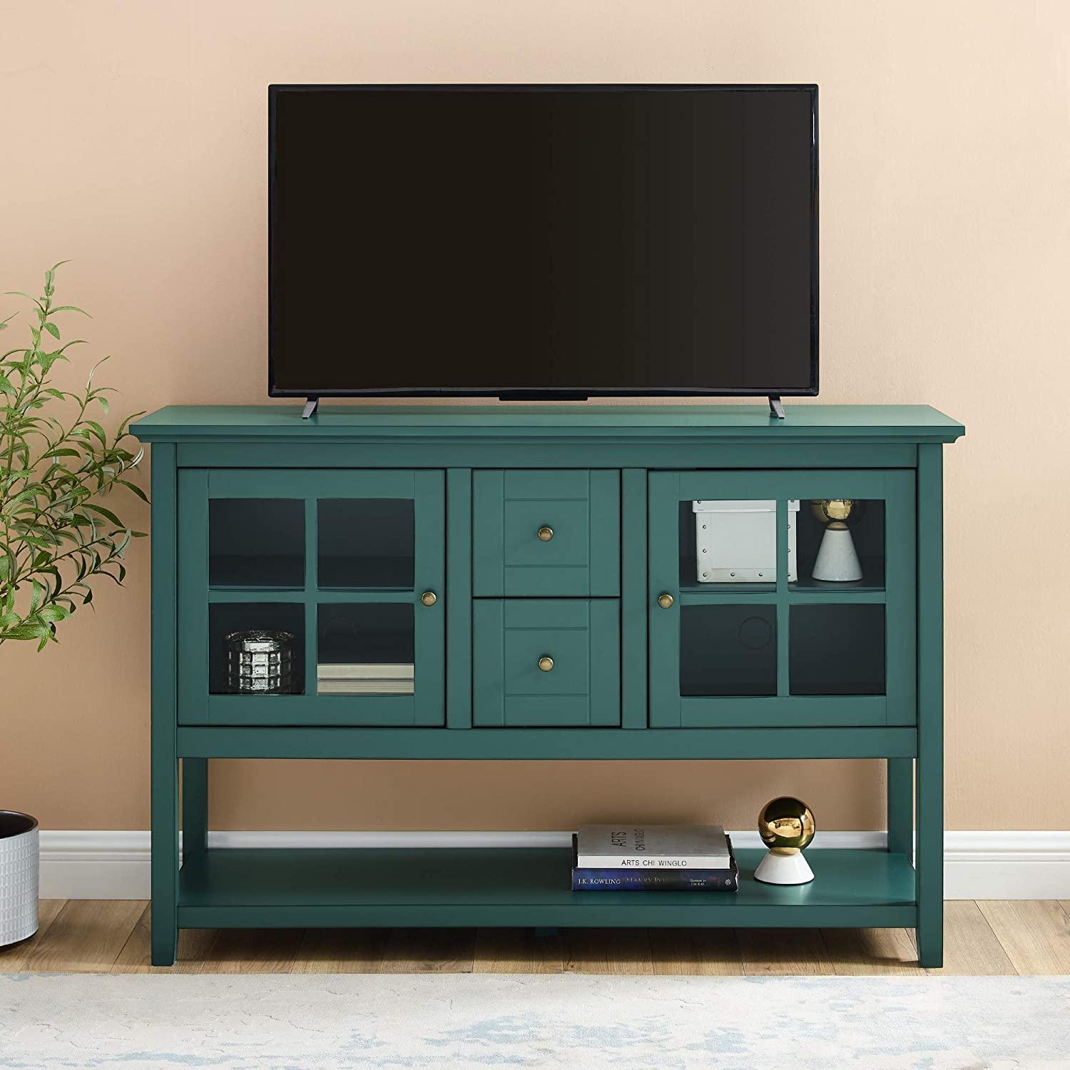 Charlotte Classic Glass-Door Storage Buffet, 52 Inch, Antique - Variant 1