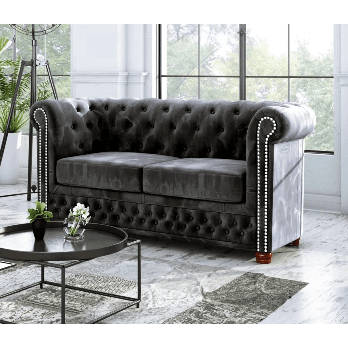 Anzla 2 Seater Chesterfield Sofa - Image 4