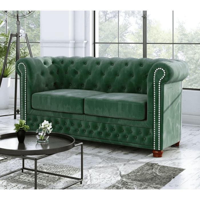 Anzla 2 Seater Chesterfield Sofa - Image 5
