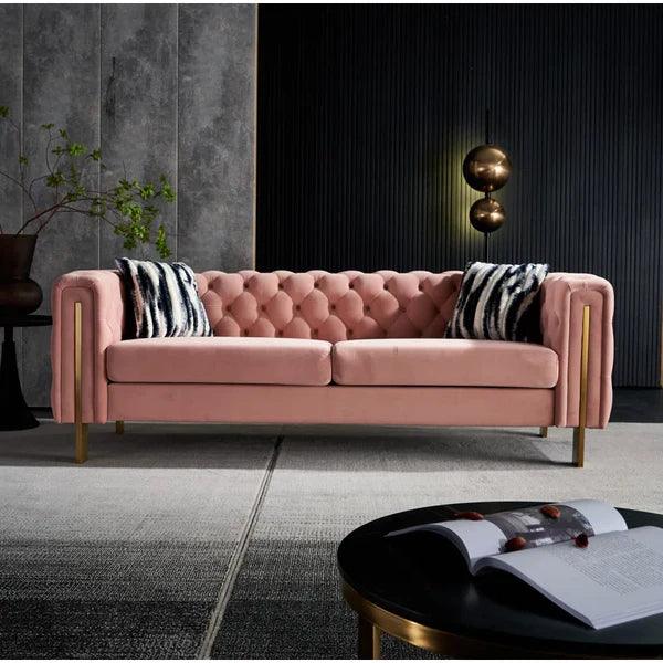 Joel Velvet Square Arm Sofa