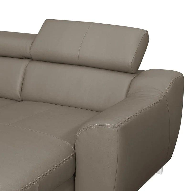 Avaiyah Leather Corner Sofa with Longchair - Image 4