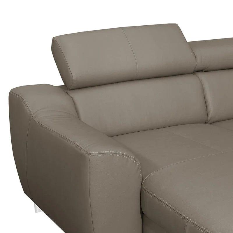 Avaiyah Leather Corner Sofa with Longchair - Image 6