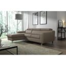 Avaiyah Leather Corner Sofa with Longchair
