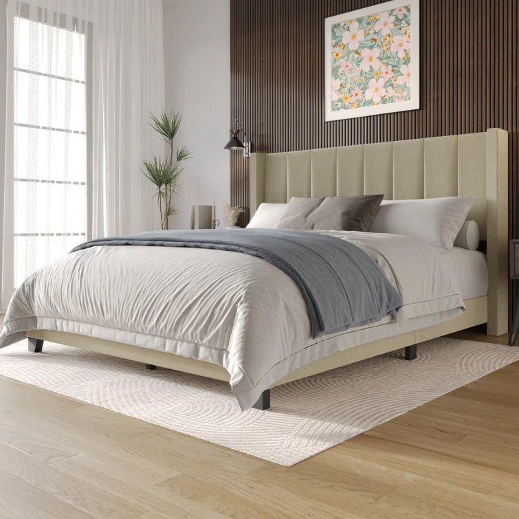 Batholo Upholstered Wingback Bed - Image 2