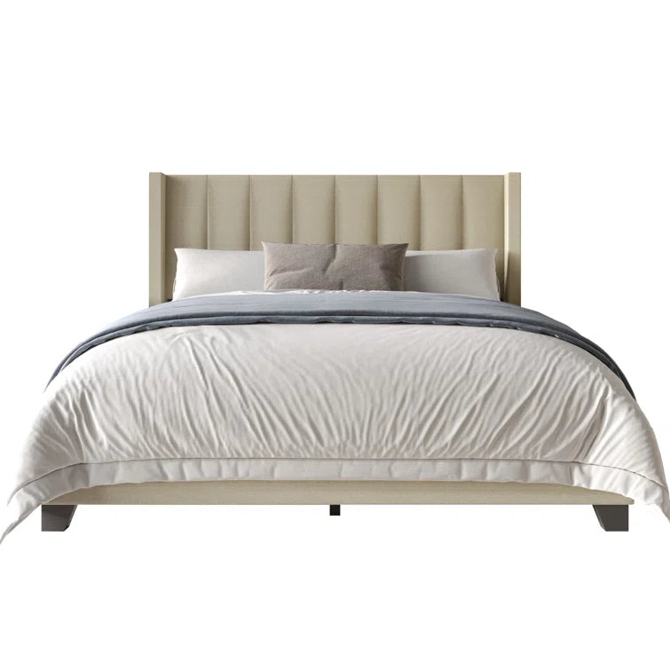 Batholo Upholstered Wingback Bed - Image 4