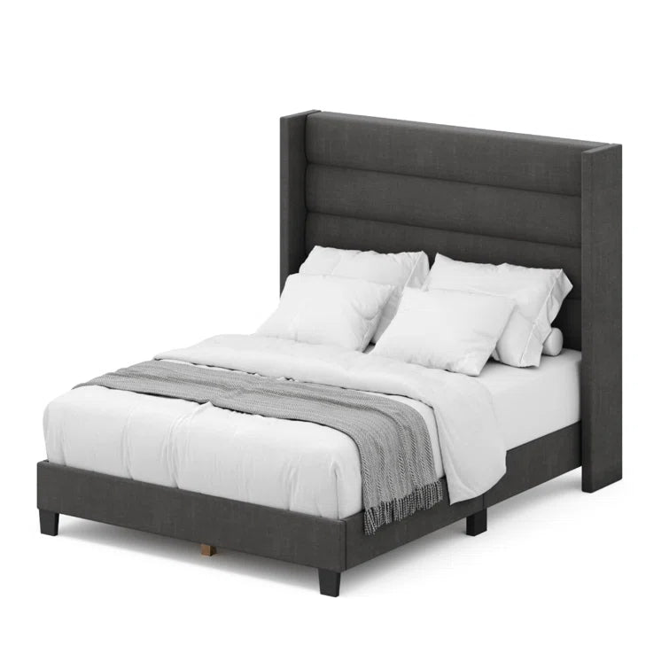 Brantley Tufted Wingback Upholstered Bed Frame - Image 4