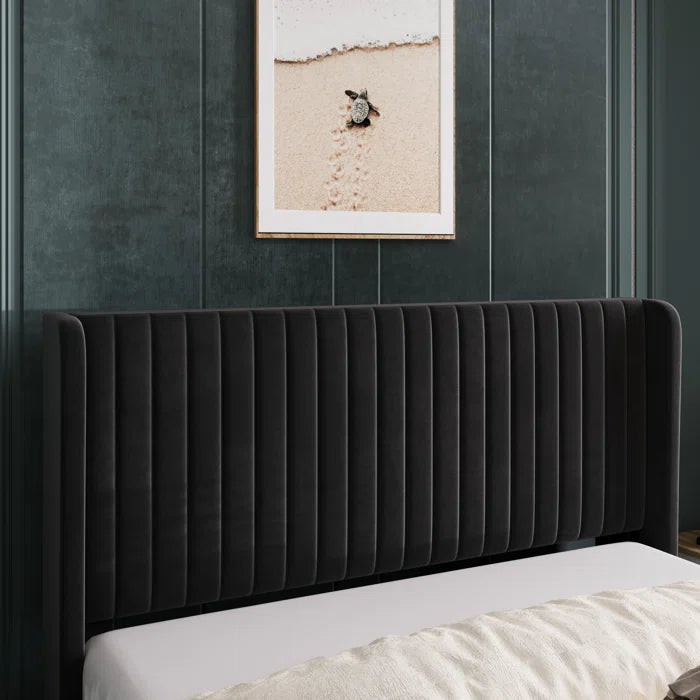 Candler Upholstered Platform Bed with Wingback - Image 10