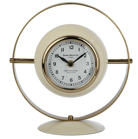 Halo Clock In Ivory Enamle & Gold - 1 - Image 3