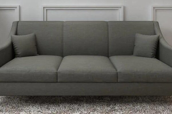 Fabric 3 Seater Sofa In Steel Grey Color