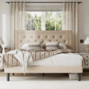 The Hegg Tufted Upholstered Platform Bed for a Dreamy Bedroom Retreat