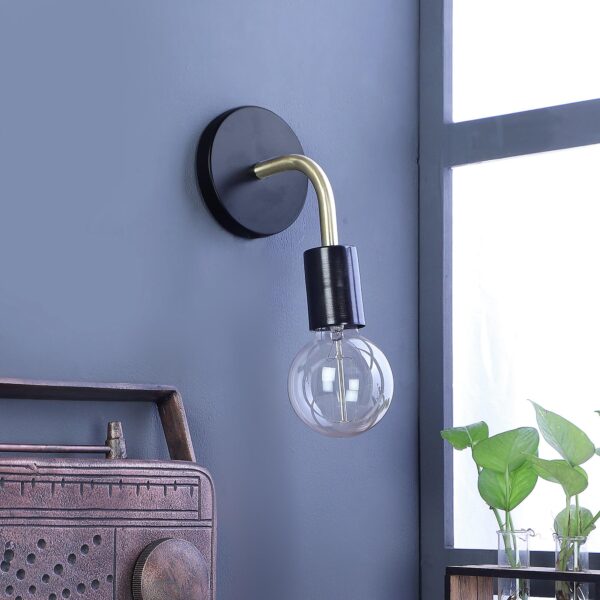 Brass Black Metal Wall Light by SS Lightings - 1
