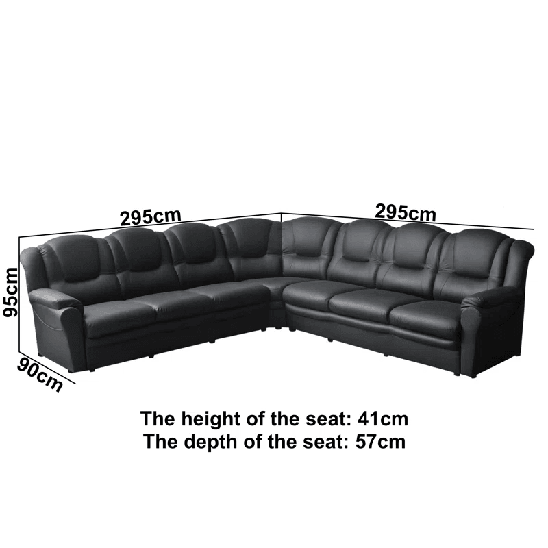 Illies Vegan Leather Corner Sofa - Image 2