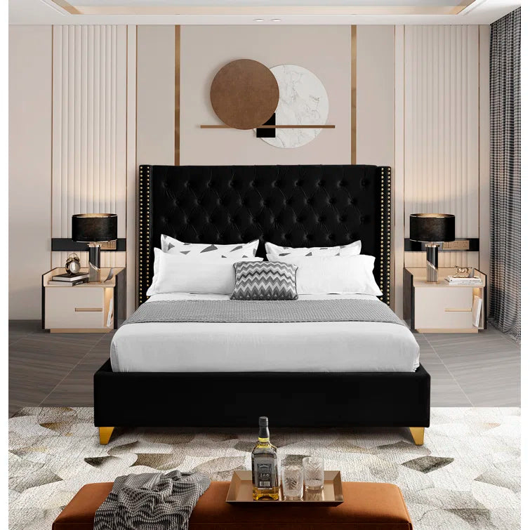 Joclynn Upholstered Wingback Bed - Image 9