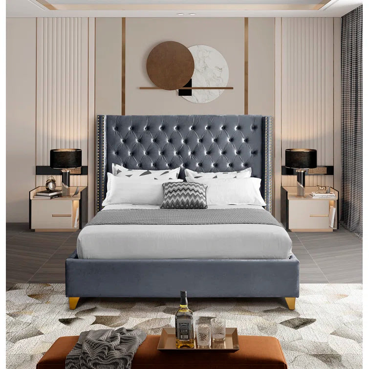 Joclynn Upholstered Wingback Bed - Image 2
