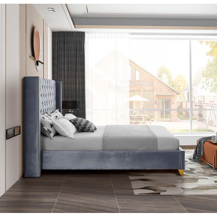 Joclynn Upholstered Wingback Bed - Image 3