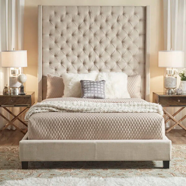 Kaster Upholstered Wingback Bed