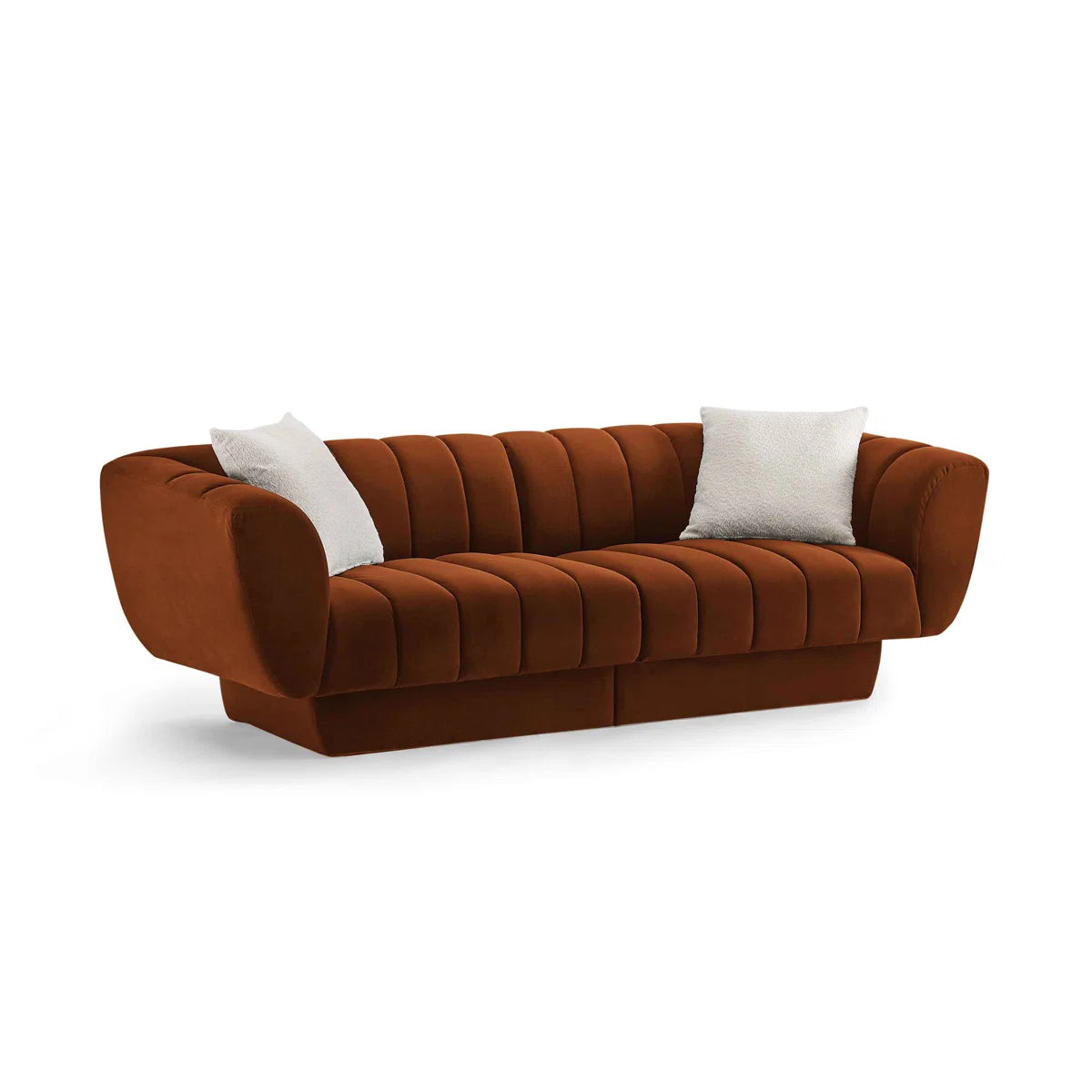 Modern Sofa Couch with Pillows – Minimore Lefferts Contemporary 3-Seater Living Room Sofa - Image 5