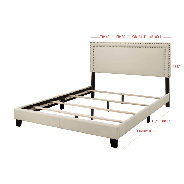 Misael Tufted Low Profile Standard Bed - Image 4