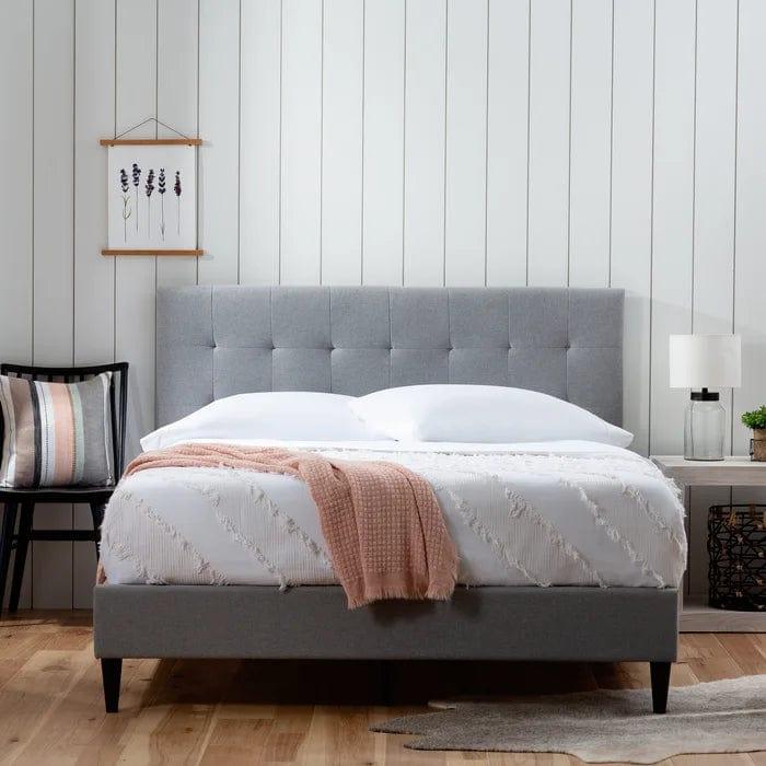 Peters Tufted Upholstered Low Profile Platform Bed - Image 11