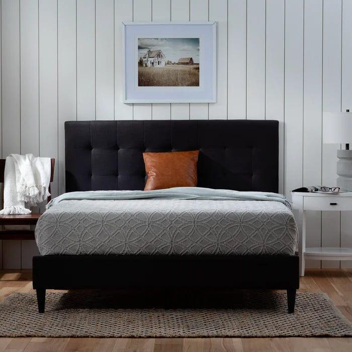 Peters Tufted Upholstered Low Profile Platform Bed - Image 9