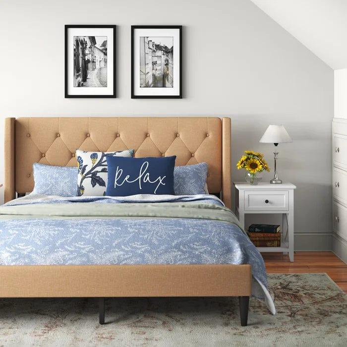Petersen Tufted Upholstered Low Profile Platform Bed - Image 10