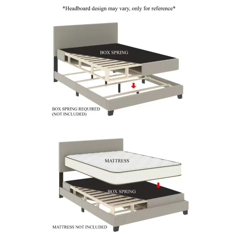 Pravesh Corduroy Upholstered Bed - Image 6