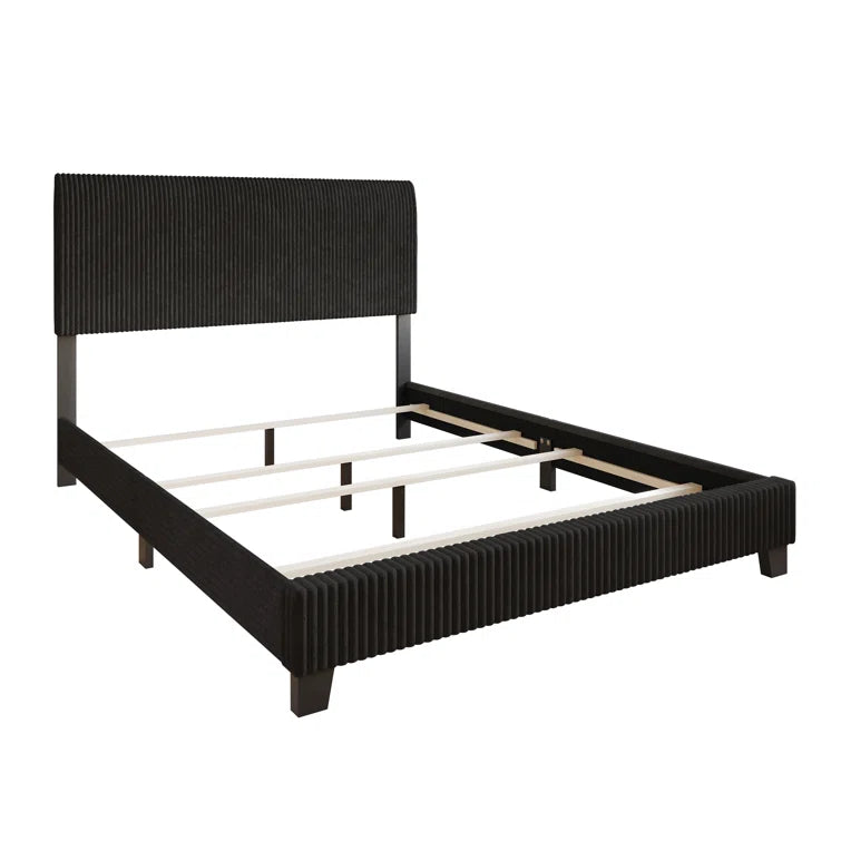 Pravesh Corduroy Upholstered Bed - Image 5