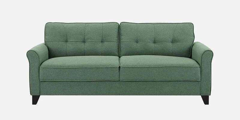 Fabric 3 Seater Sofa In Green Colour - Image 2