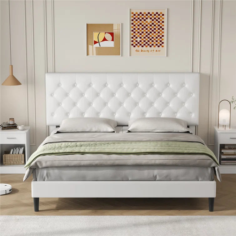 Trotwood Upholstered Bed with Adjustable Headboard - Image 2