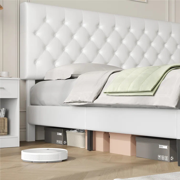 Trotwood Upholstered Bed with Adjustable Headboard - Image 4