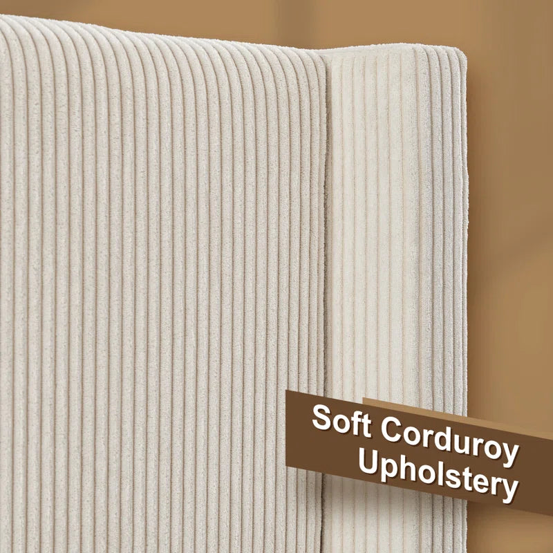 Wauseon Corduroy Upholstered Bed - Image 5