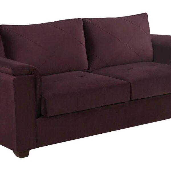 Velvet 3 Seater Sofa In Wine Colour