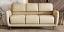 Leather 3 Seater Sofa in Milky White Colour