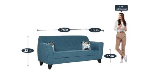 Jocelyn 3 Seater Sofa In Blue Colour - Image 6