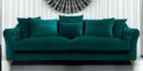 Fabric 3 Seater Sofa in Greenish Blue Colour