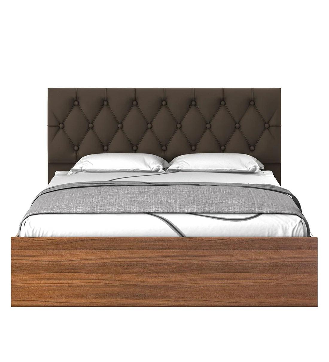 King Size Bed in Exotic Teak Finish with Hydraulic Storage - Image 2