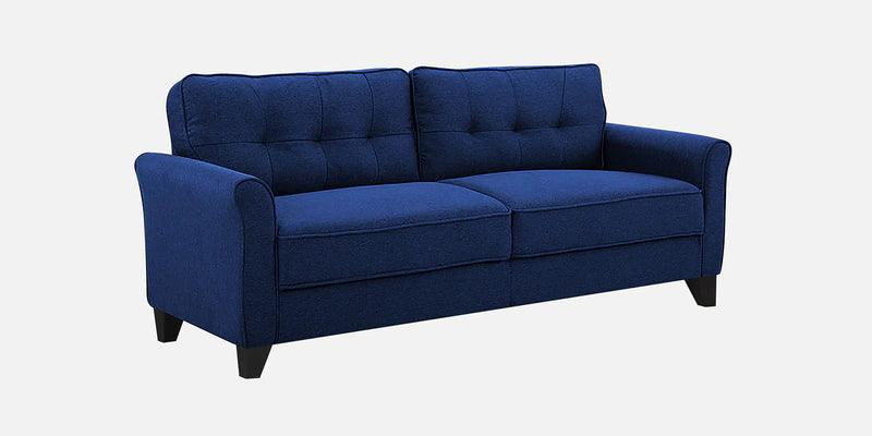 Fabric 3 Seater Sofa In Cool Cobalt Colour - Image 5