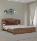 Manto King Size Bed in Teak Finish