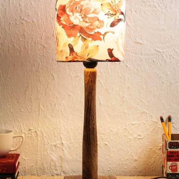 Floral Rose Wooden Lamp - 1