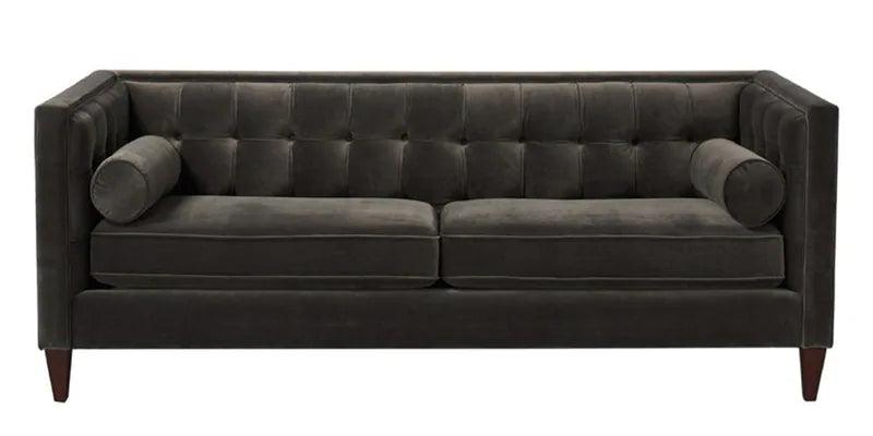 Velvet 3 Seater Sofa In Beige Colour - Image 10